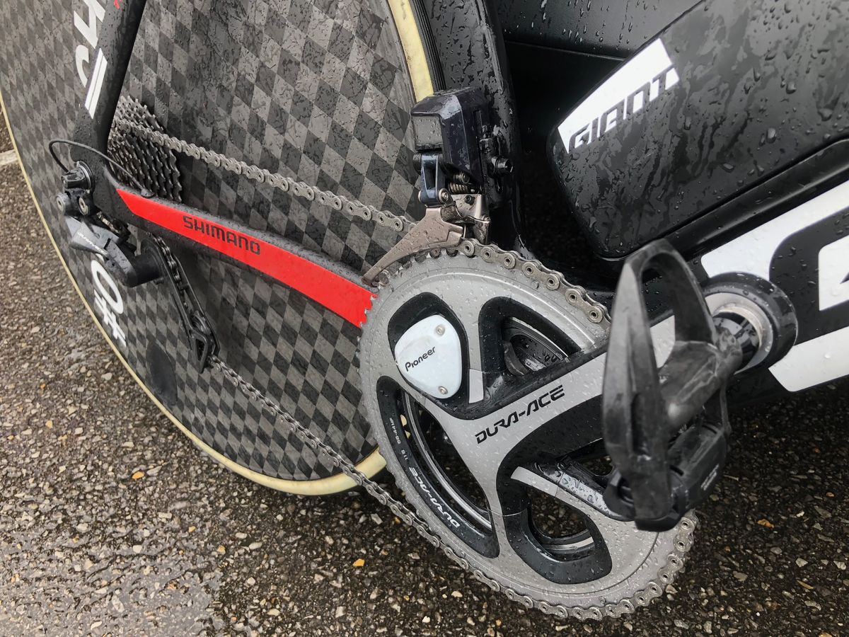 Older Dura-Ace cranks aren't uncommon in the pro ranks, especially when power meters are involved