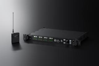 Sony DWT-B40 bodypack transmitter and the DWR-R40Q rack-mount receiver.