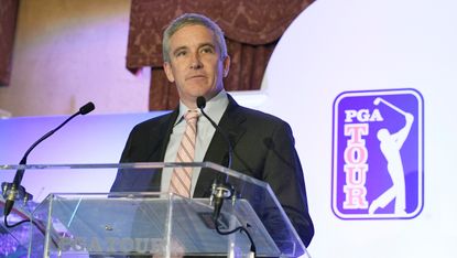 Jay Monahan speaks at an event