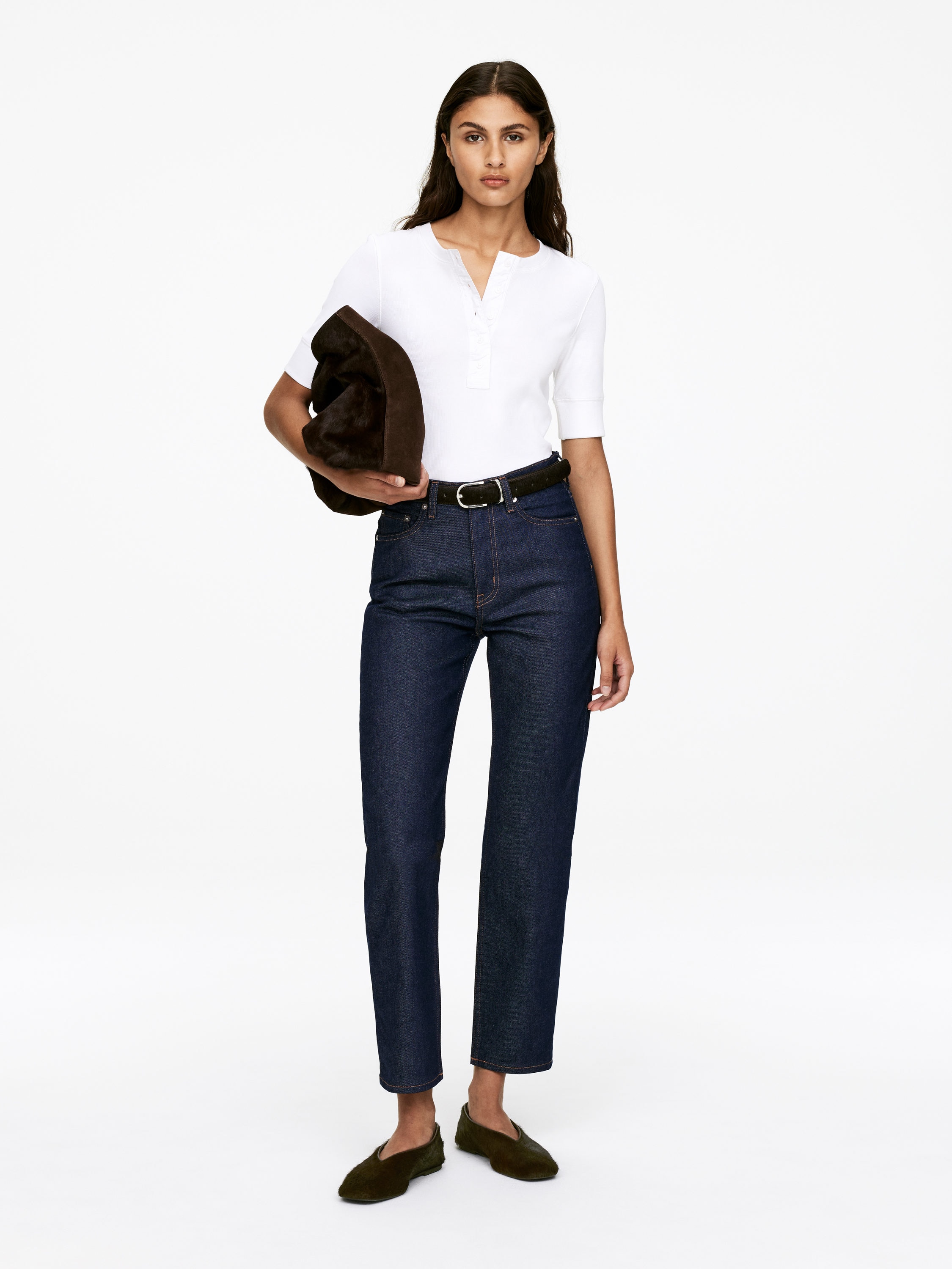 Jade Cropped Slim Jeans – Dark Blue – Women – Arket Gb