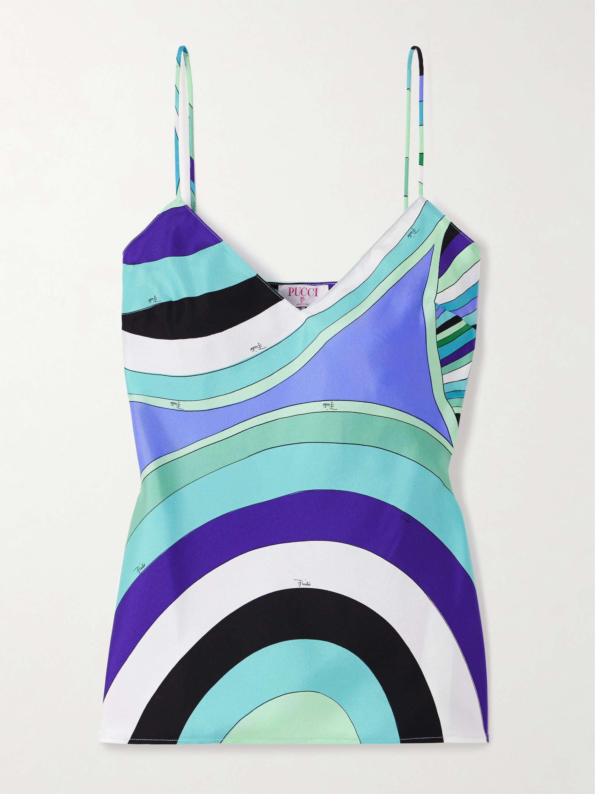 Printed Silk-Twill Camisole