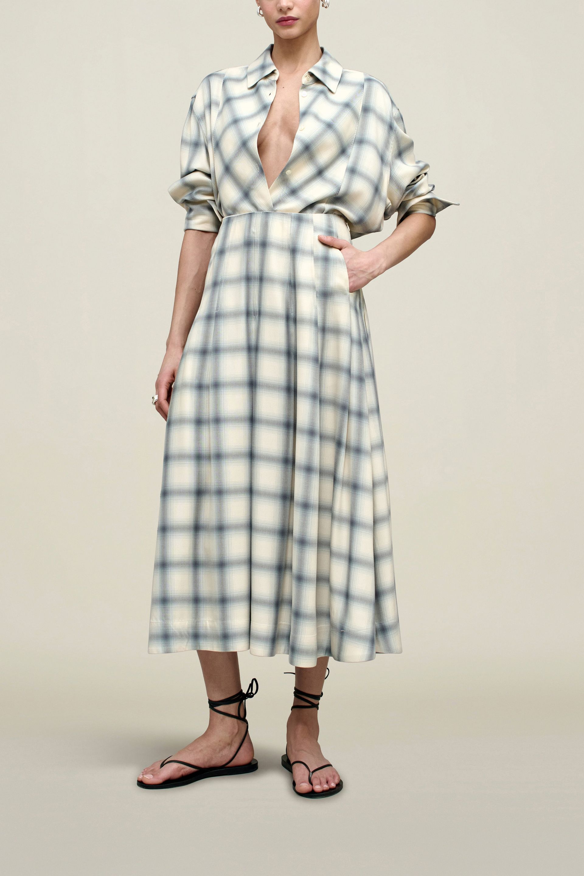 Dakota Pleated Skirt in Airbrush Flannel