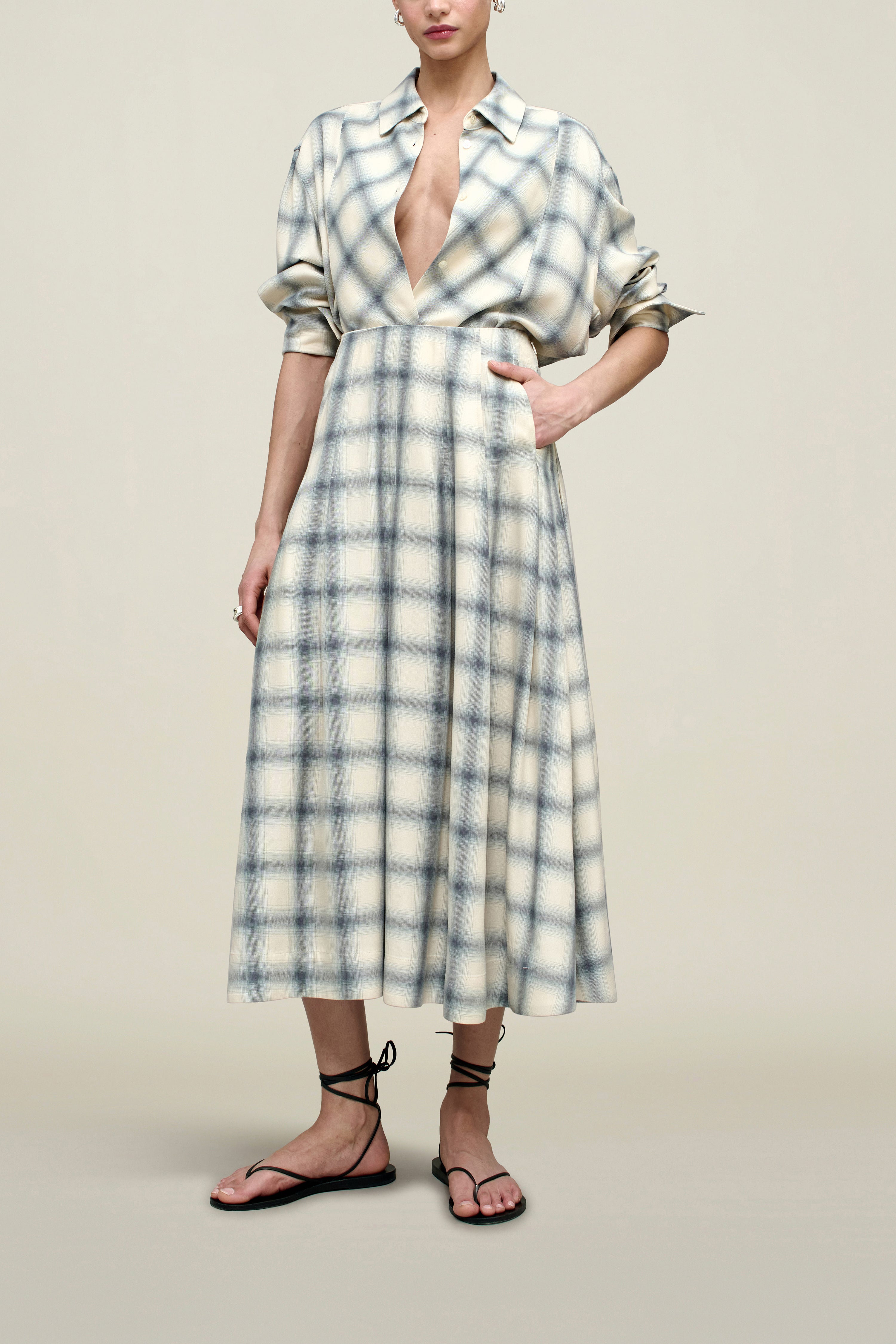 Dakota Pleated Skirt in Airbrush Flannel