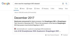 Featured Snippets on Google Search