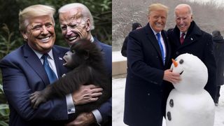 AI generated images of Trump and Biden