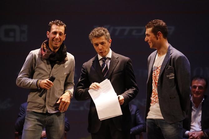 Tour de France winner Vincenzo Nibali makes a guest appearance in support of his brother Antonio