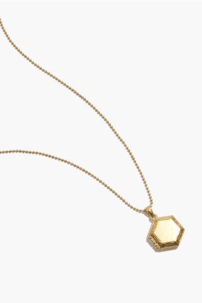 Madewell Hexagon Locket Pendant Necklace 