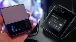 The Galaxy Z Flip 4 and the Motorola Razr 2022
