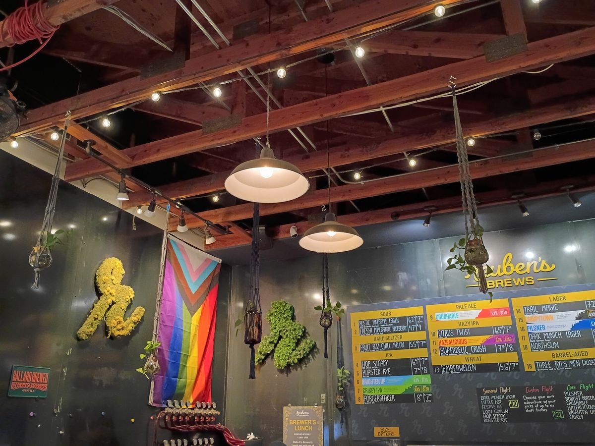 A bar ceiling