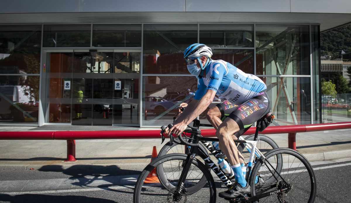 Israel Start-Up Nation riders assemble ahead of their training ride.