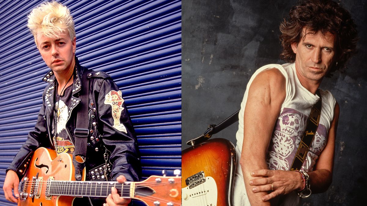 Keith, your guitars only have five strings!” Brian Setzer recalls