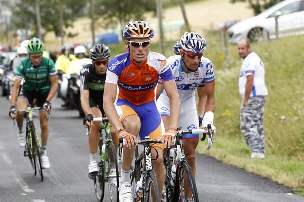 Spain's Luis Leon Sanchez (Rabobank) at the front of the break.