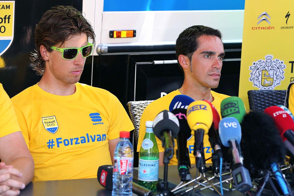 Peter Sagan and Alberto Contador