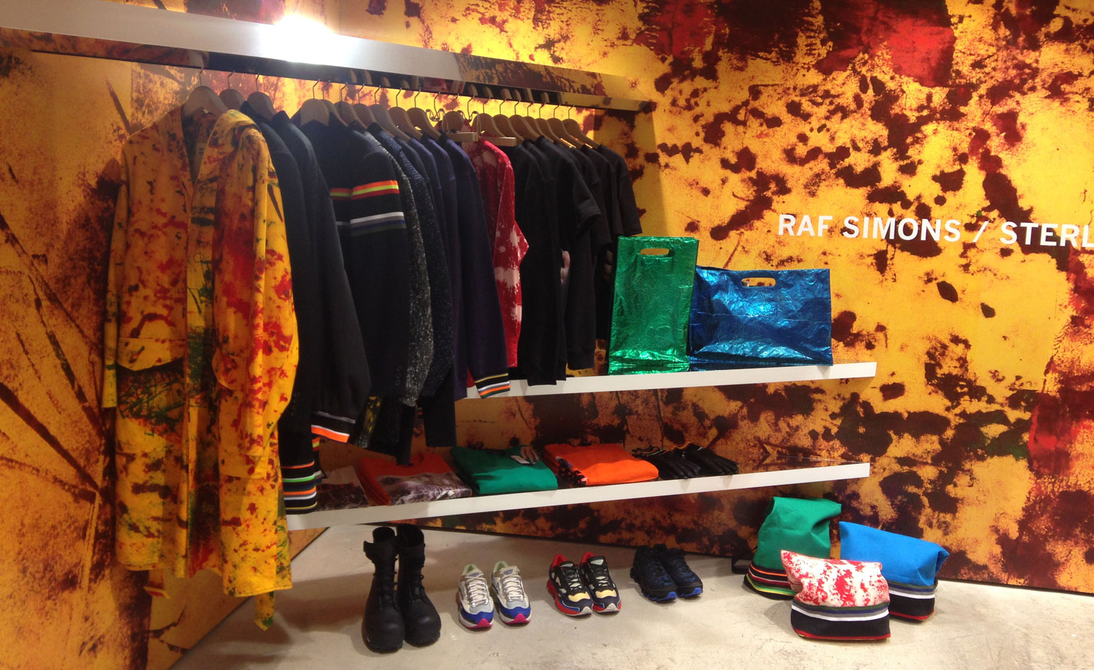 Showcase of the Raf Simons x Sterling Ruby collection