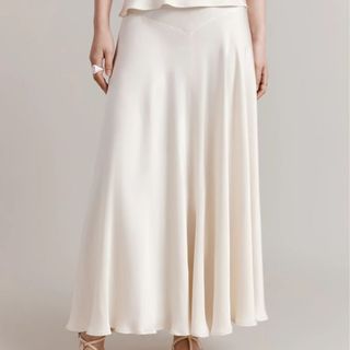 Ghost Bias Cut Satin Skirt