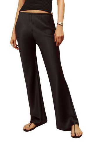 Gale High Waist Satin Pants