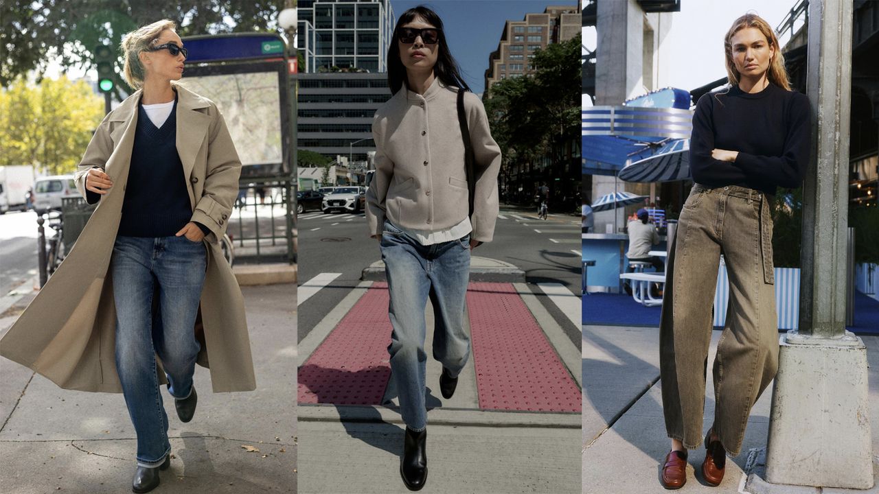 Three models wearing Zara outfits