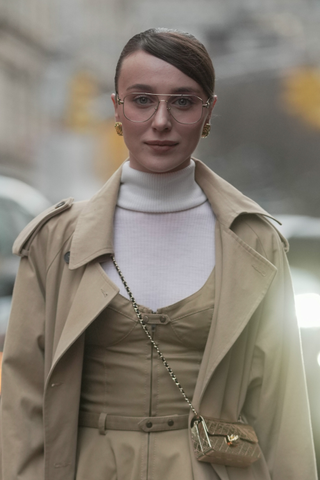 Woman at NYFW week beauty