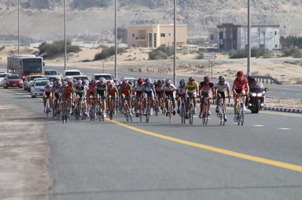 The peloton fans across the wide UAE roads