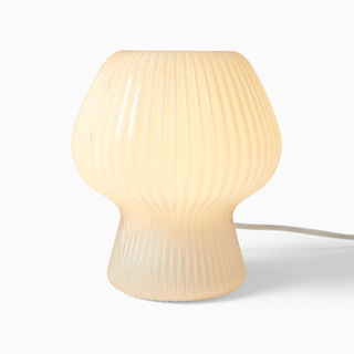 ribbed glass table lamp