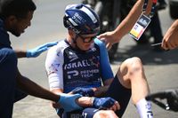 Chris Froome (Israel-Premier Tech) involved in a crash during stage 7 at the UAE Tour 