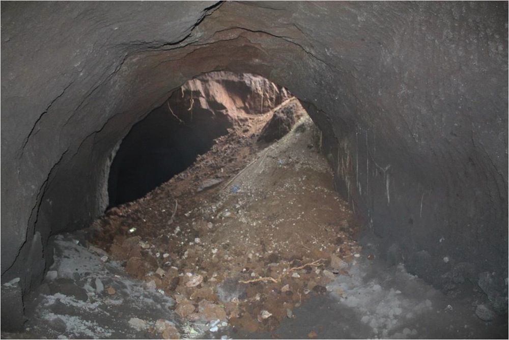 Roman tunnel collapse