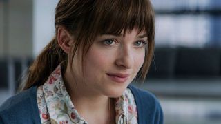 Dakota Johnson as Anastasia Steele in Fifty Shades of Grey