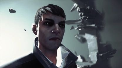 Dishonored: Death of the Outsider character with black eyes