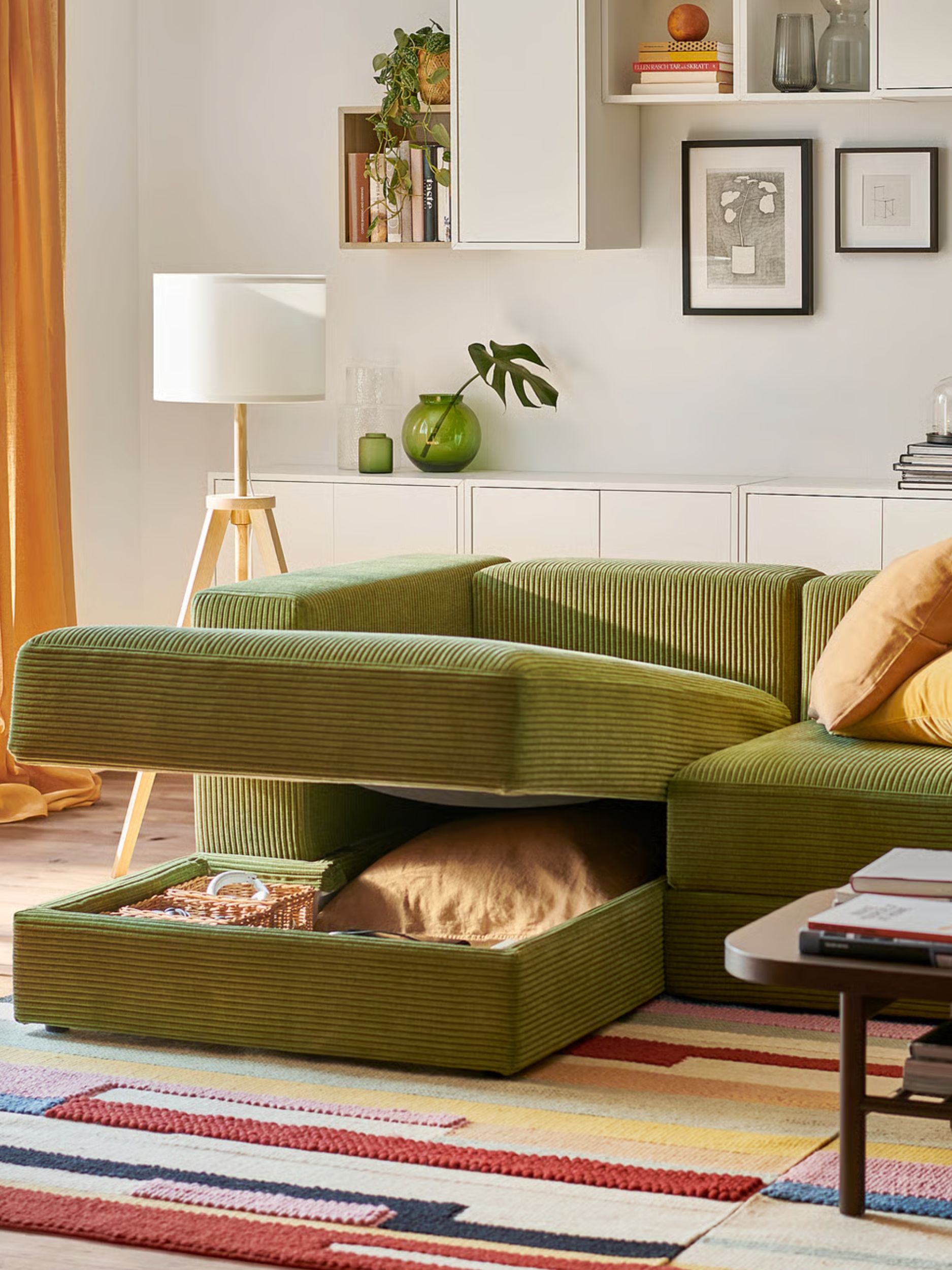 This Modular IKEA Sofa Is Hiding a Secret Storage Compartment