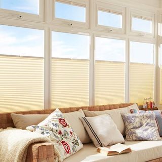 room with Chicology Continuous Loop Beaded Chain Roller Shades