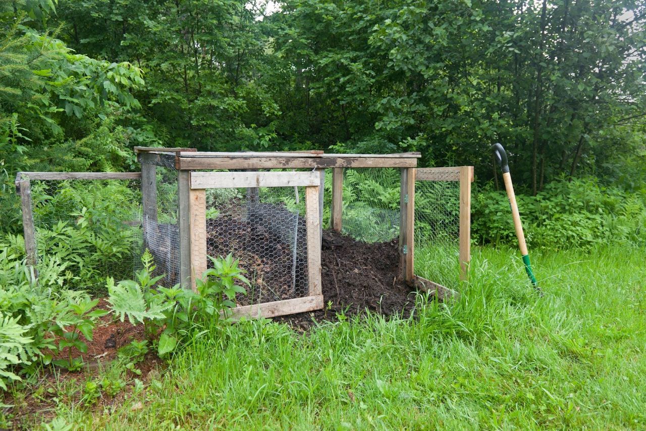 Compost Bin In Garden