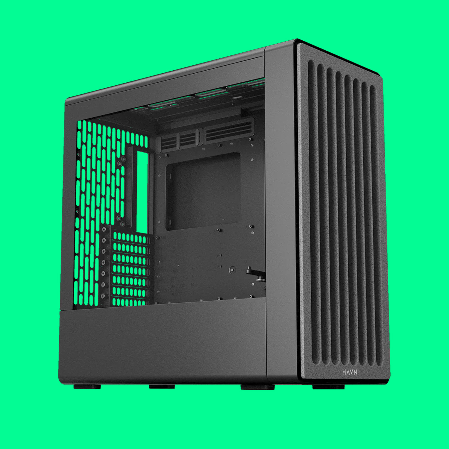 Havn BF 360 case on a green background.