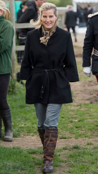 Duchess Sophie during a visit to Remus Memorial Horse Sanctuary on October 14, 2015