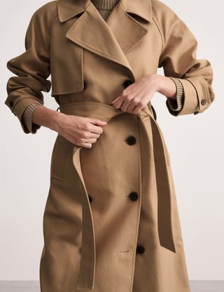 Pure Cotton Belted Trench Coat