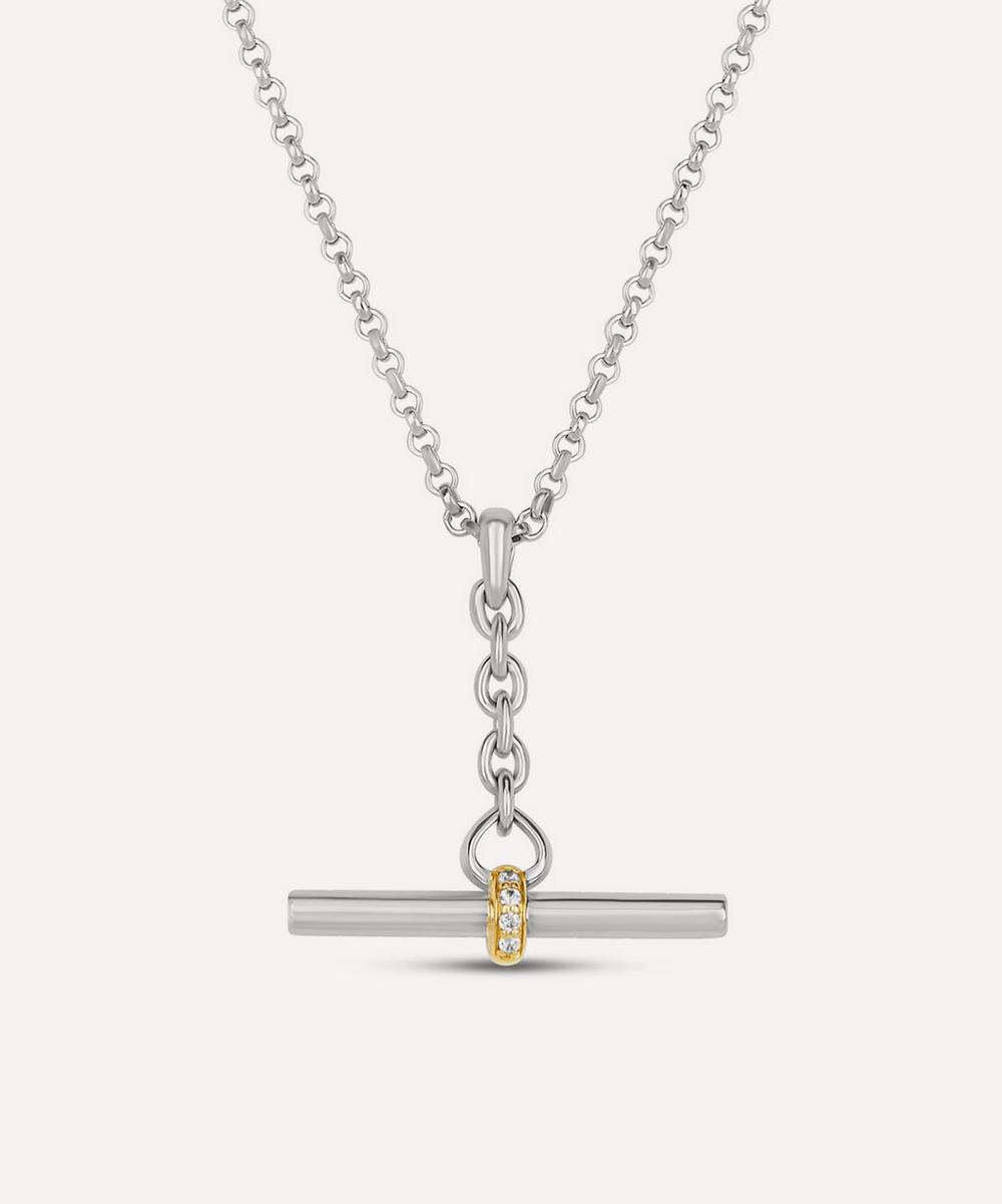 Sterling Silver My World T-Bar Pendant Necklace