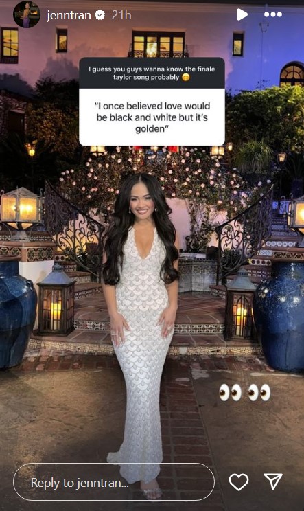 Ahead Of The Bachelorette Finale, Rumors Are Circulating About Jenn Tran's Relationship Status, But I Have An Alternate Taylor Swift-Based Theory