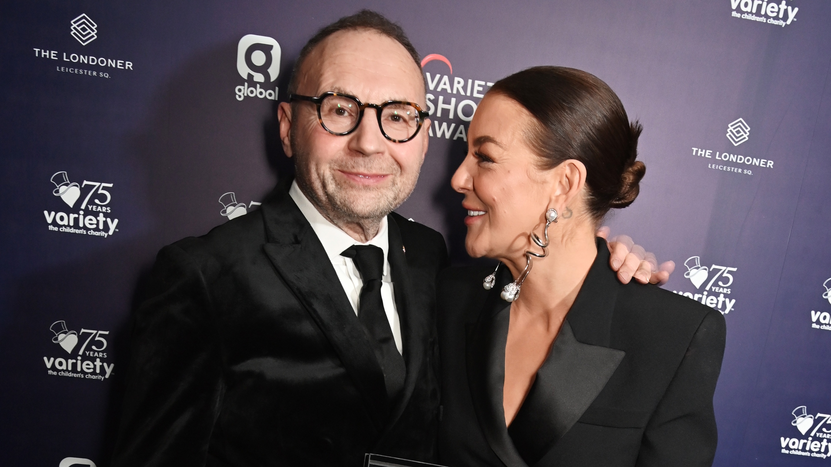 Jonathan Shalit and Sheridan Smith, winner of the Variety Club Silver Heart Award 2024 for Outstanding Contribution as an Actress and Singer