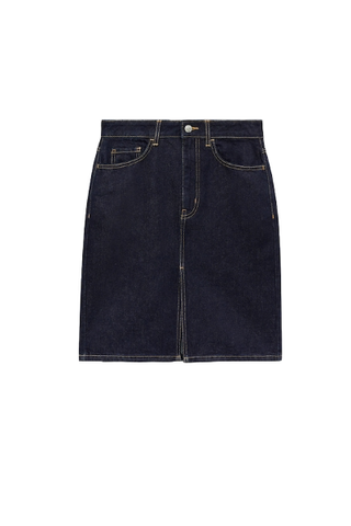 Mango Rinse-Wash Denim Midi-Skirt (Was $60) 