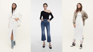 composite of three models wearing clothes from Stradivarius