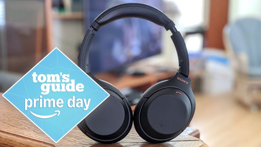 Sony XM4 headphones with a Prime Day 2025 badge
