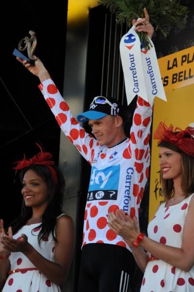 The climber's jersey went to Froome after the first mountain finish