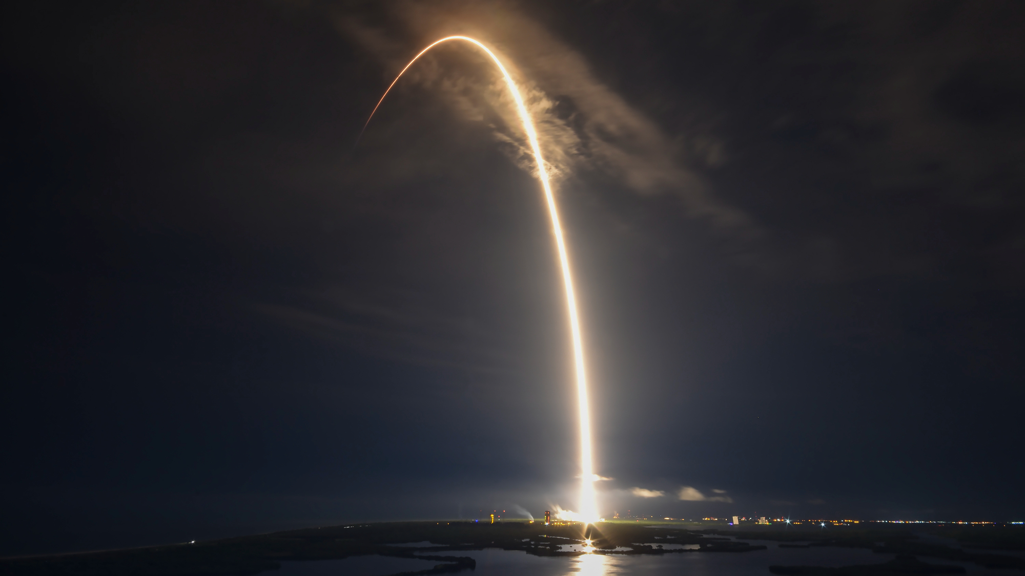 A SpaceX Falcon 9 rocket launched 22 Starlink satellites on August 16, 2023.