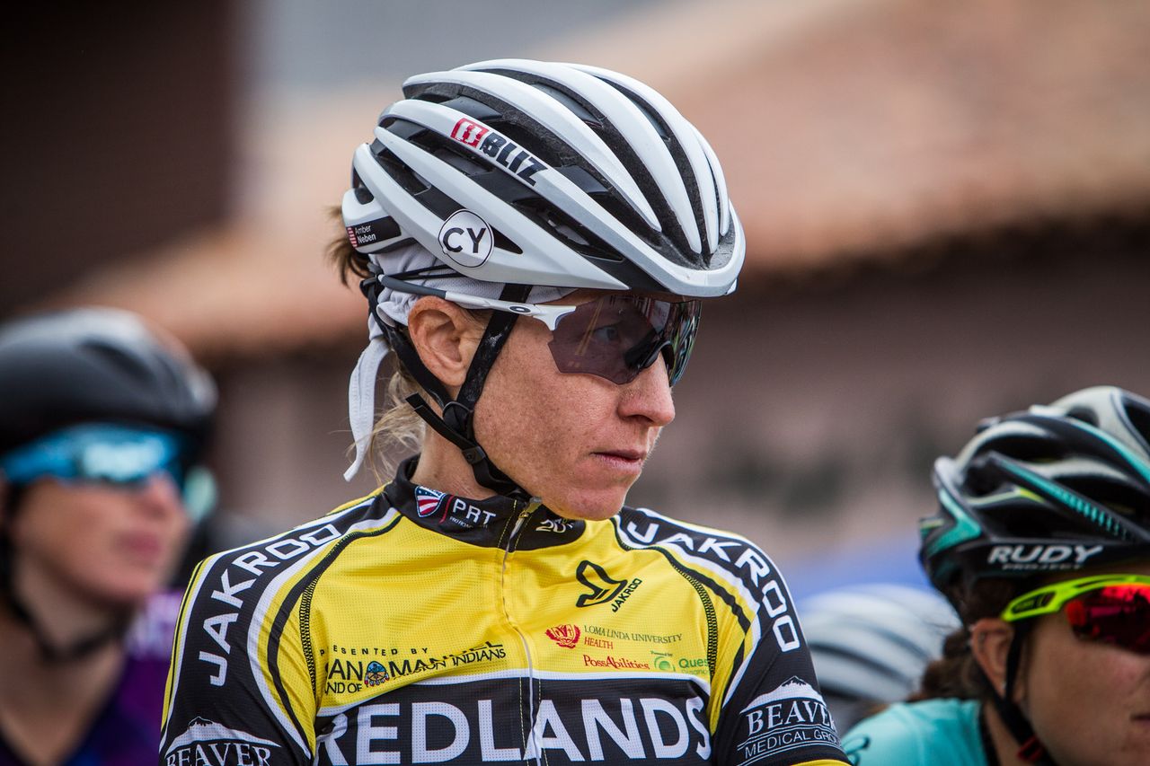 Amber Neben (Dare to Be) focused on the start line.\