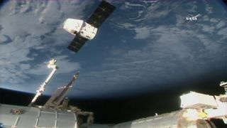 A SpaceX Dragon capsule departs the International Space Station on Jan. 13, 2018 to return 4,100 lbs. (1,860 kilograms) of science gear to Earth and end a monthlong delivery mission.