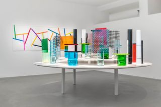 Colorful installation view