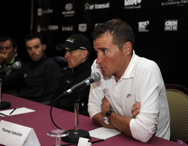 Thomas Voeckler at the press conference.