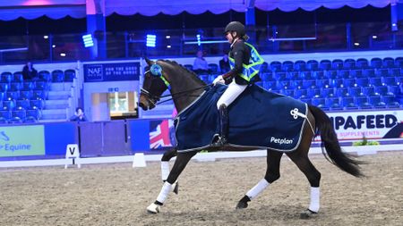 Alice Begg and Kolita win the advanced medium silver on Kolita at the Winter Area Festival Championships.