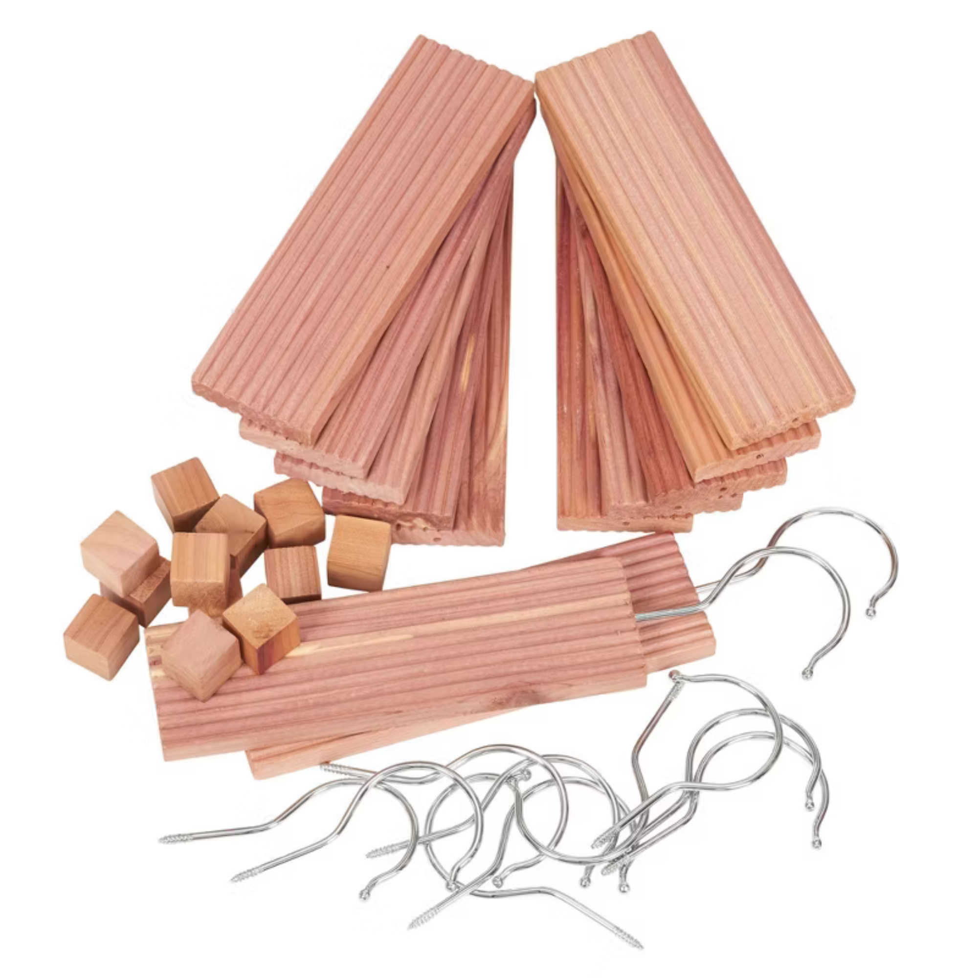 Household Essentials 24pc Cedar Value Pack Natural Moth Balls and Blocks for Closet Storage