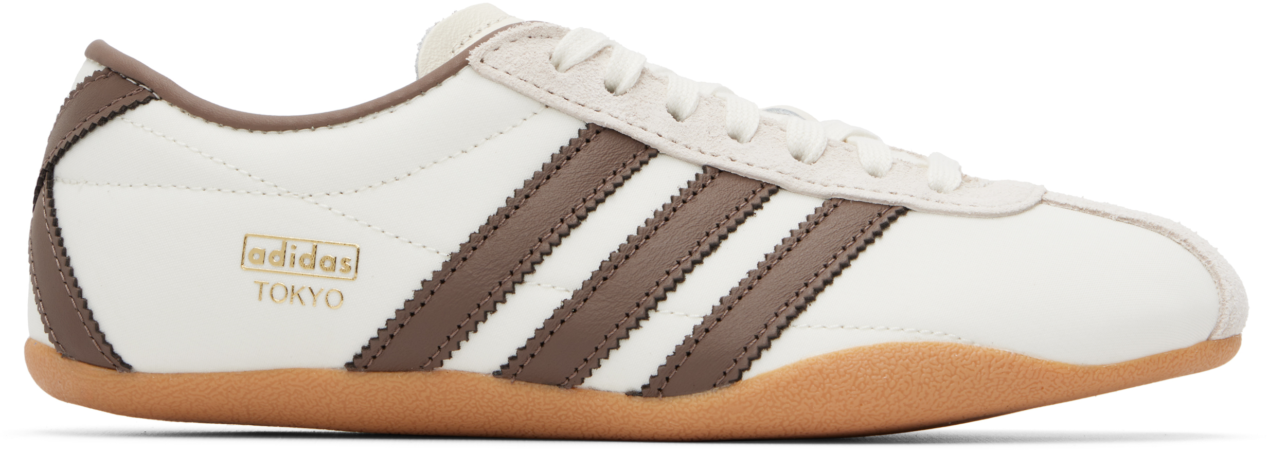 White &amp;amp; Brown Tokyo Sneakers