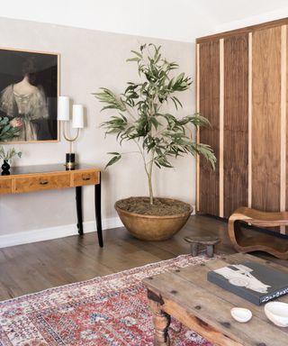 vintage style guest home office with a hidden murphy bed